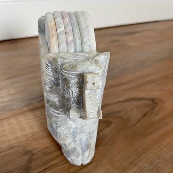 6 New Indian Marble Coasters - Picture 9 of 10